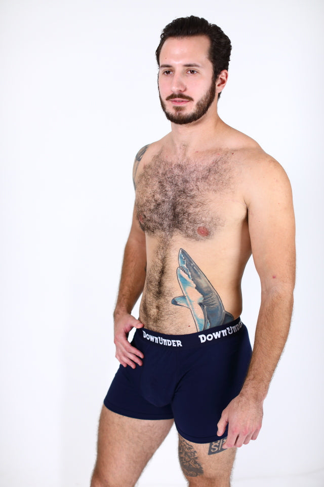 DownUnder Apparel Basic Boxer Briefs In Black, Navy Blue and White.  Menswear. For The Boys!