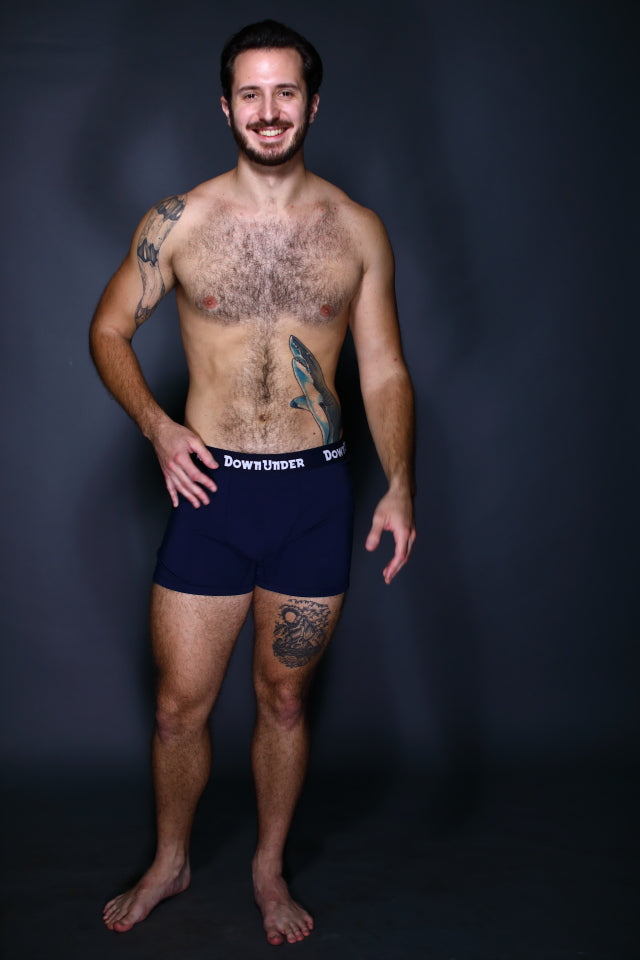 DownUnder Apparel Basic Boxer Briefs In Black, Navy Blue and White.  Menswear. For The Boys!