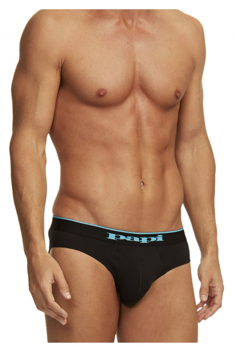 Papi 980501-941 3pk Cotton Stretch Brazilian Solids Black-cobalt-blue –   - Men's Underwear and Swimwear
