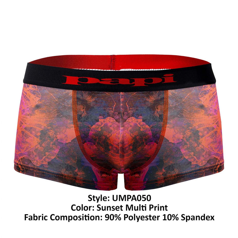 Papi UMPA050 Fashion Microflex Brazilian Trunks Color Purple Pixel Pri