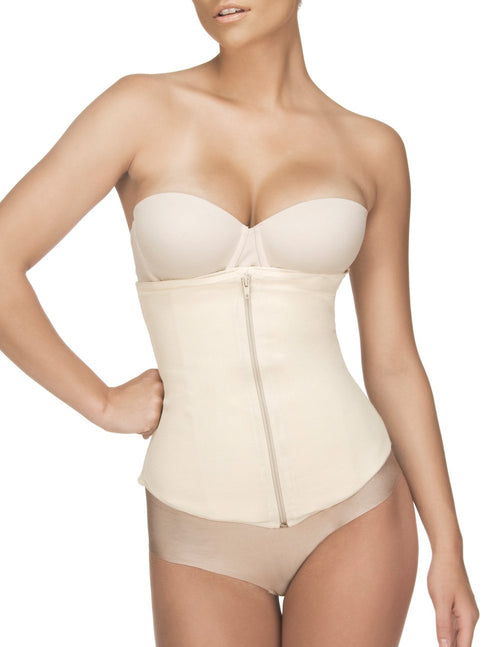 Vedette Shapewear 504 Isabelle Strapless Mid Thigh Body w/ Buttock Enhancer  Nude X-Large 