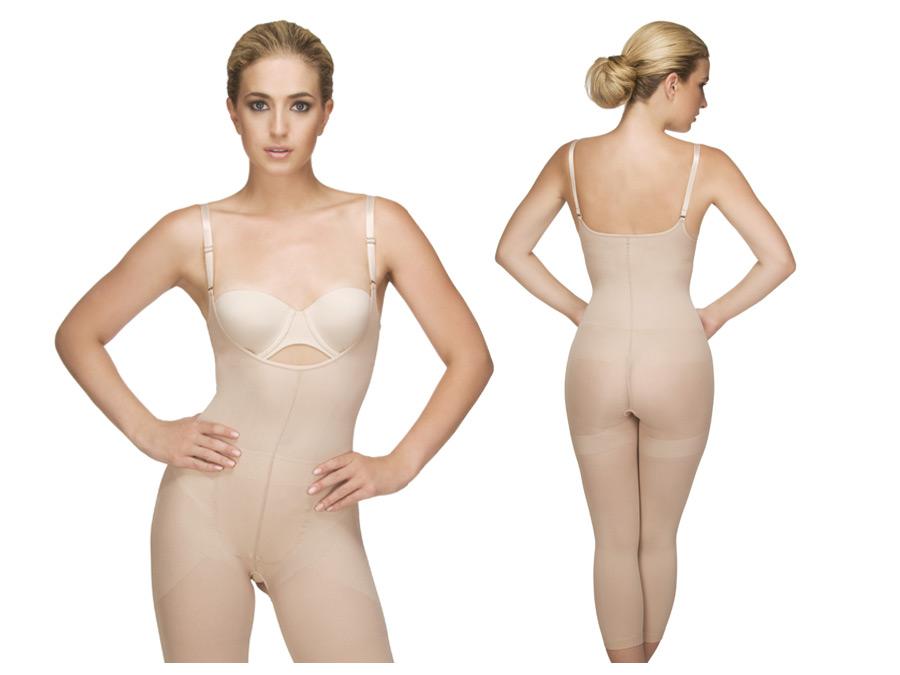 Vedette Women's Petite Nadine Strapless Thong Fit Bodysuit - Nude